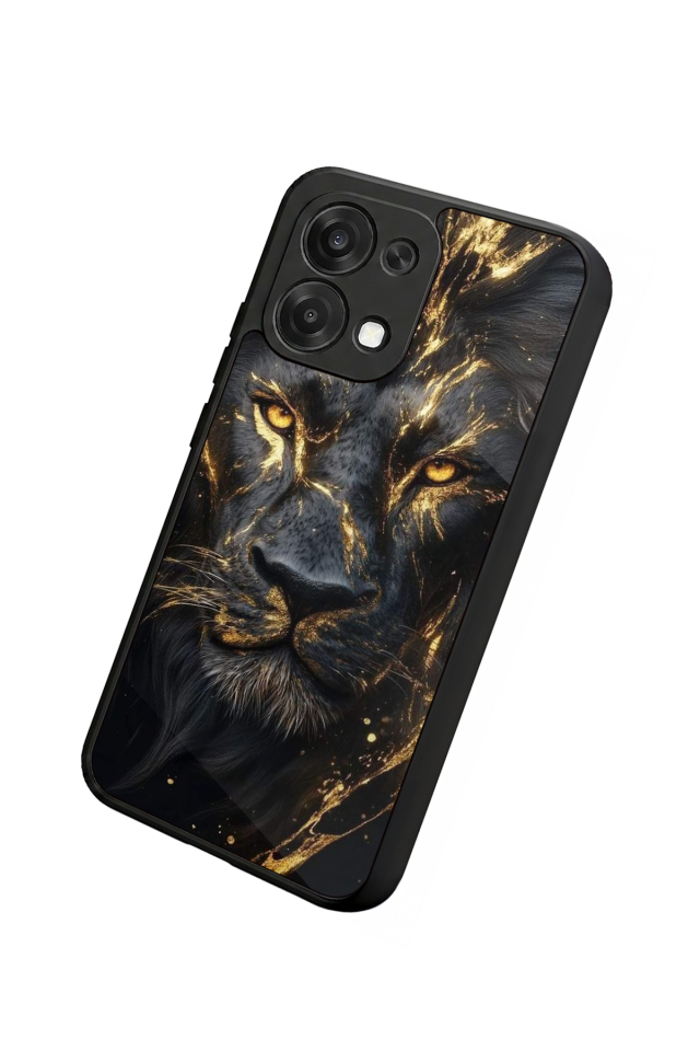 Oppo A6 Pro Uyumlu Aslan Tasarımlı Glossy Premium Kılıf