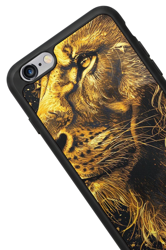 iPhone 6 Plus Uyumlu Aslan Tasarımlı Glossy Premium Kılıf