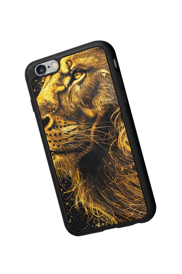iPhone 6 Plus Uyumlu Aslan Tasarımlı Glossy Premium Kılıf