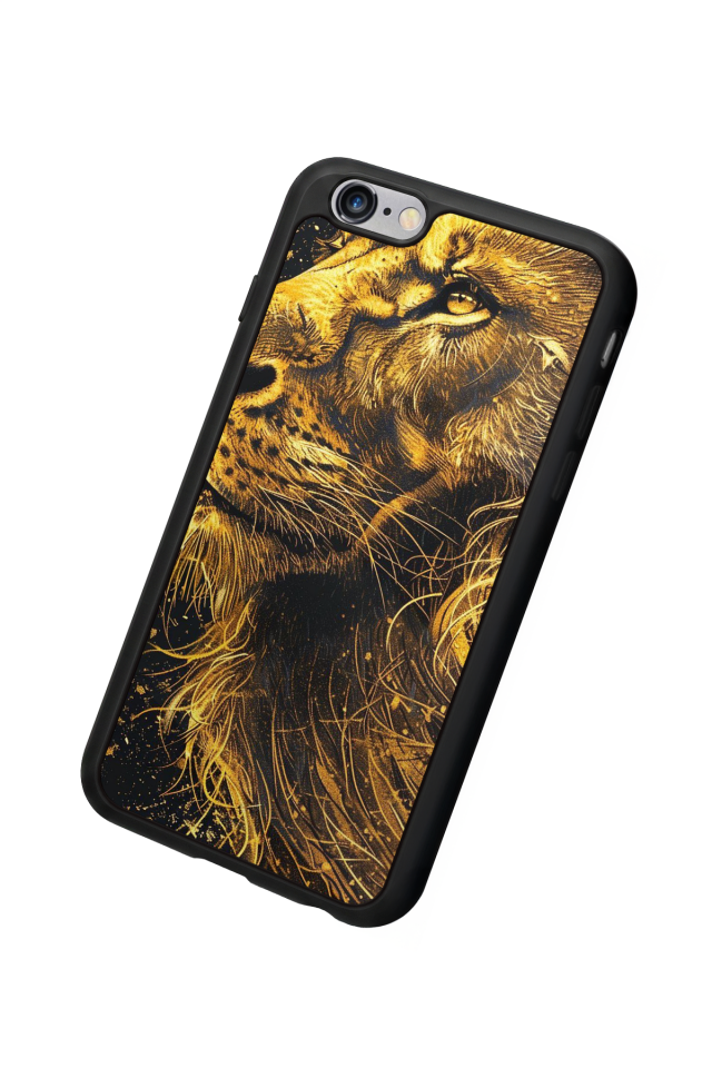 iPhone 6 Plus Uyumlu Aslan Tasarımlı Glossy Premium Kılıf