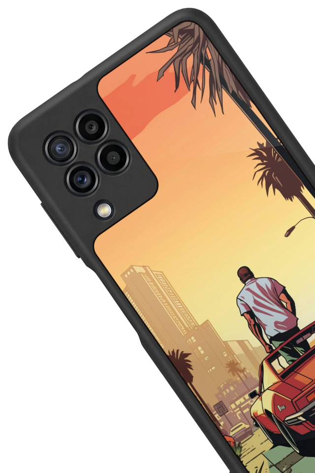 Samsung Galaxy M32 Uyumlu GTA Tasarımlı Glossy Premium Kılıf
