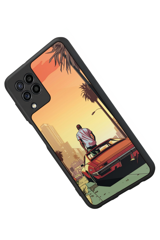 Samsung Galaxy M32 Uyumlu GTA Tasarımlı Glossy Premium Kılıf
