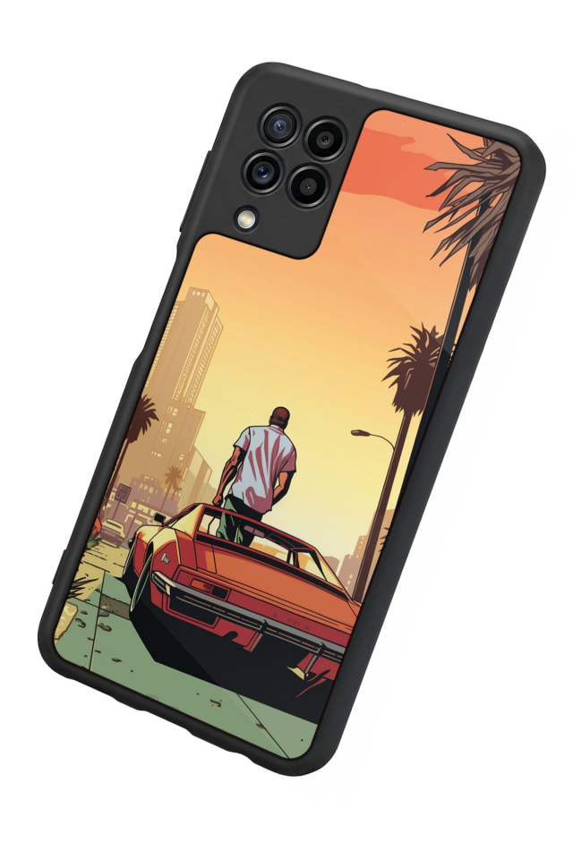Samsung Galaxy M32 Uyumlu GTA Tasarımlı Glossy Premium Kılıf
