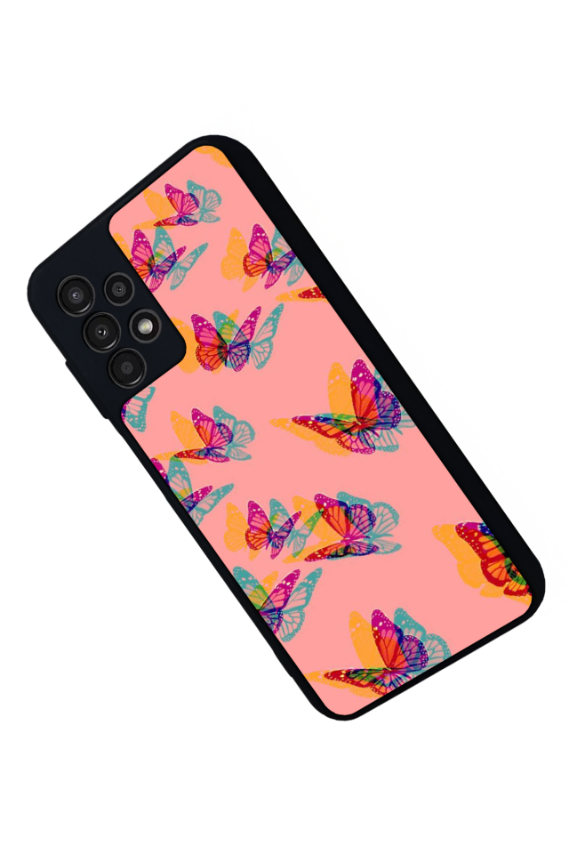 Samsung Galaxy A23 Uyumlu Kelebek Tasarımlı Glossy Premium Kılıf