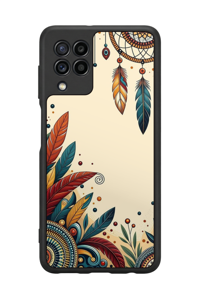 Samsung Galaxy M32 Uyumlu Mandala Tasarımlı Glossy Premium Kılıf