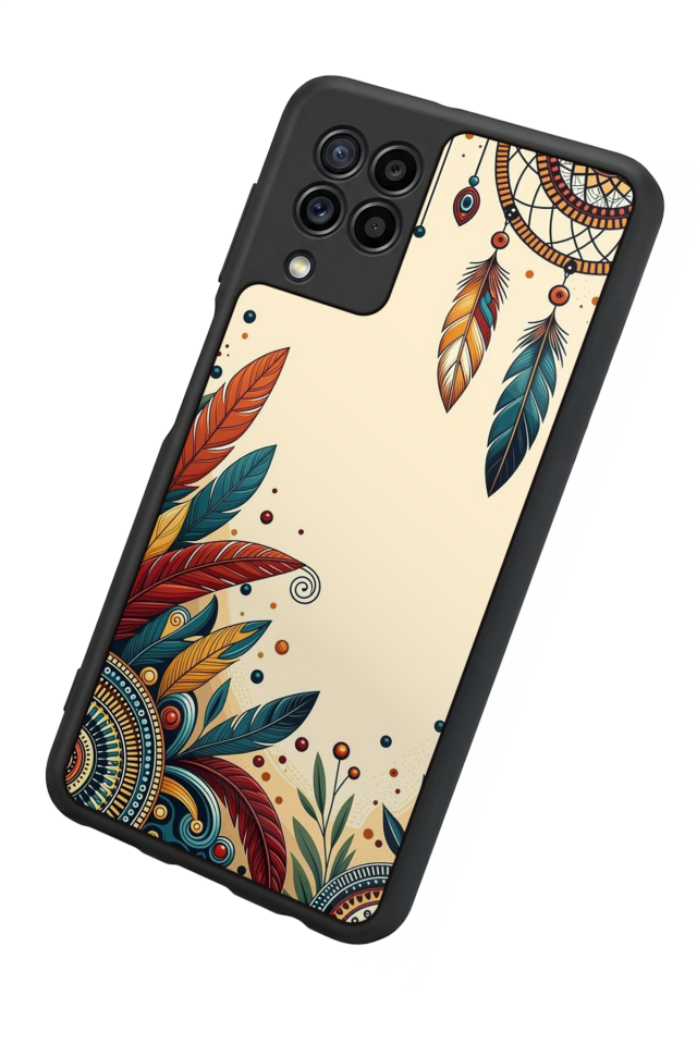 Samsung Galaxy M32 Uyumlu Mandala Tasarımlı Glossy Premium Kılıf
