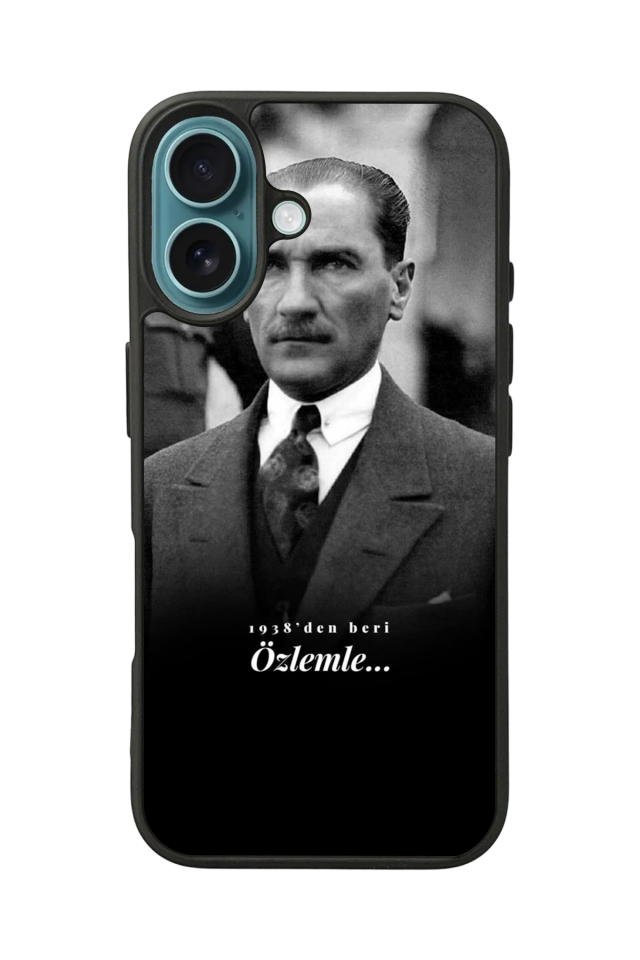iPhone 16 Uyumlu Mustafa Kemal Ataturk Tasarımlı Glossy Premium Kılıf