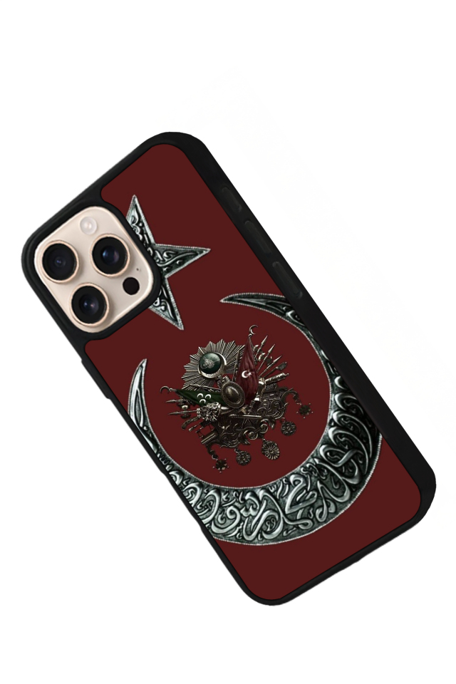 iPhone 16 Pro Uyumlu OsmanliTugrasi Tasarımlı Glossy Premium Kılıf