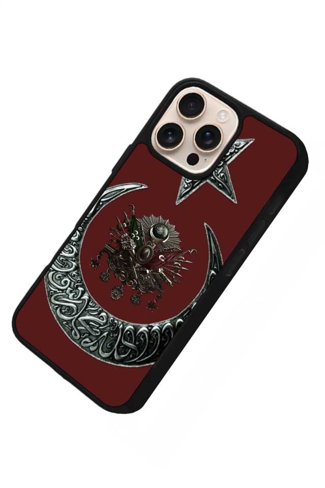 iPhone 16 Pro Uyumlu OsmanliTugrasi Tasarımlı Glossy Premium Kılıf