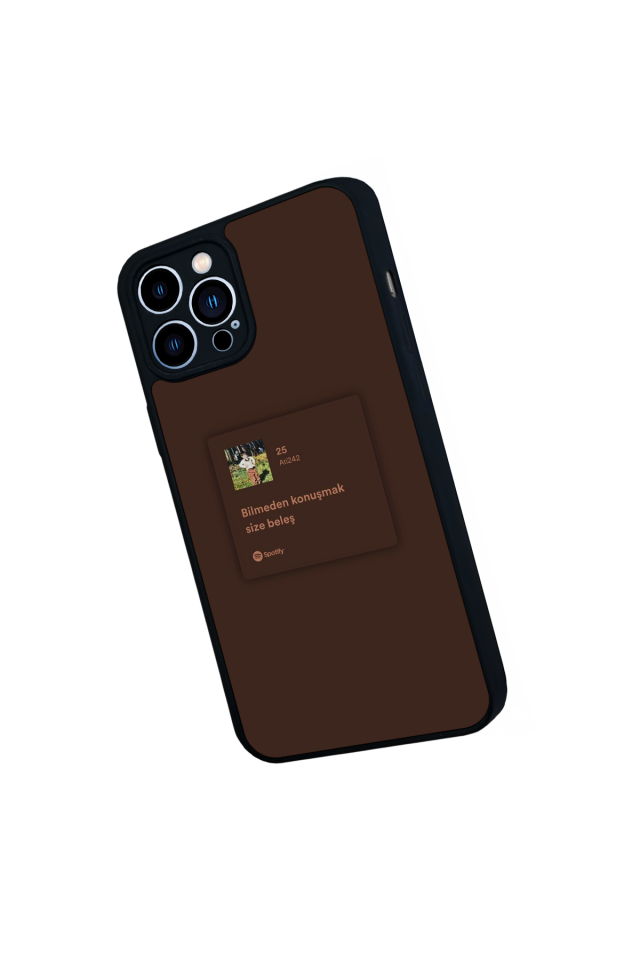 iPhone 12 Pro Max Uyumlu Sarki Sozleri Tasarımlı Glossy Premium Kılıf