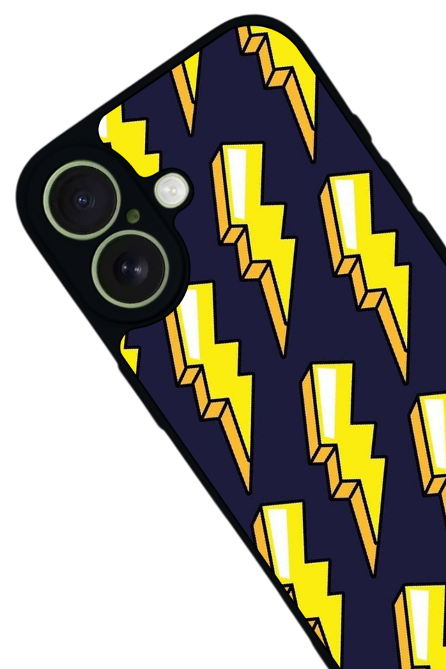 iPhone 17 Uyumlu Simsek Tasarımlı Glossy Premium Kılıf