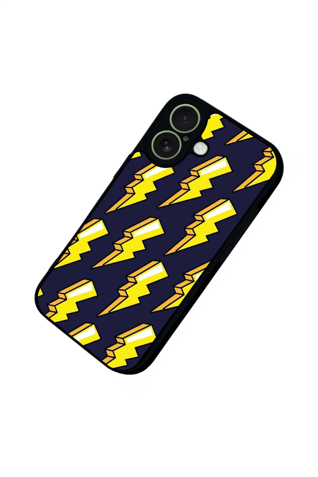 iPhone 17 Uyumlu Simsek Tasarımlı Glossy Premium Kılıf