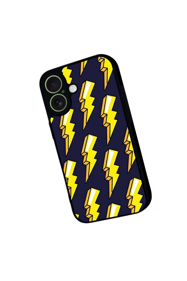 iPhone 17 Uyumlu Simsek Tasarımlı Glossy Premium Kılıf