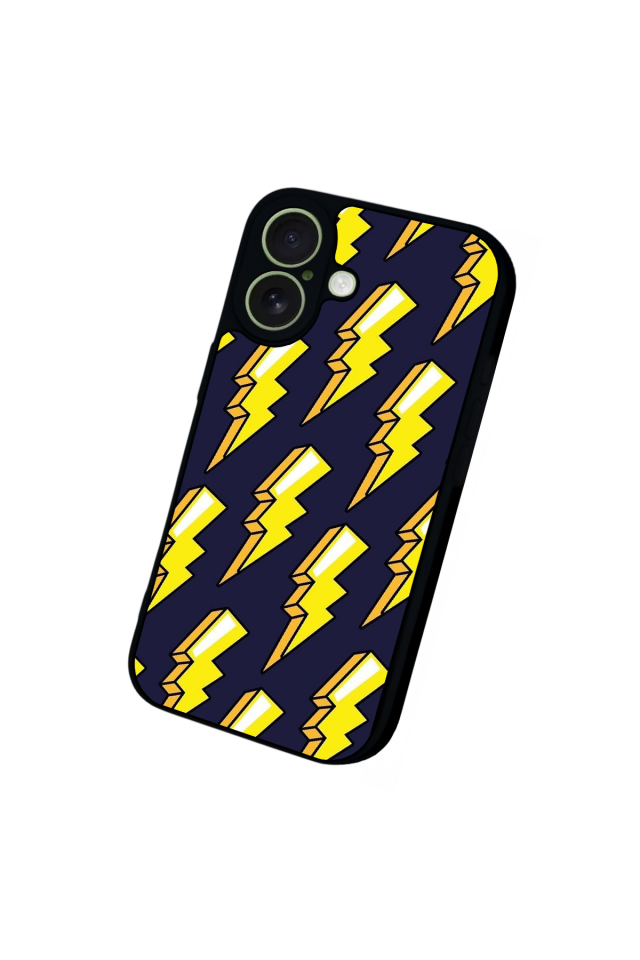 iPhone 17 Uyumlu Simsek Tasarımlı Glossy Premium Kılıf