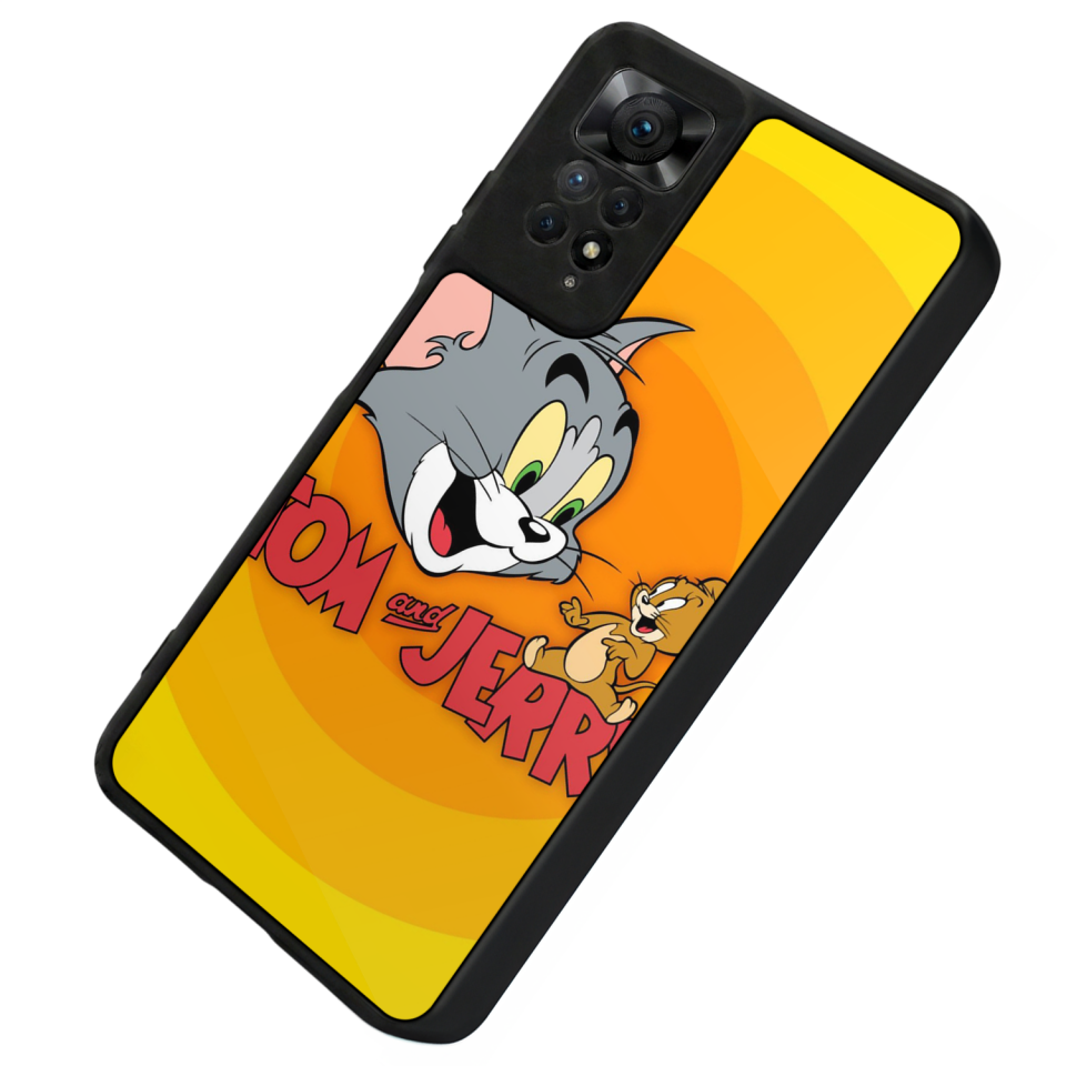 Xiaomi Redmi Note 12 Pro Uyumlu Tom And Jerry Tasarımlı Glossy Premium Kılıf