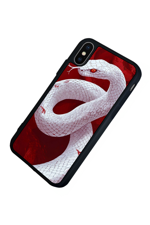 iPhone XS Max Uyumlu Yılan Tasarımlı Glossy Premium Kılıf