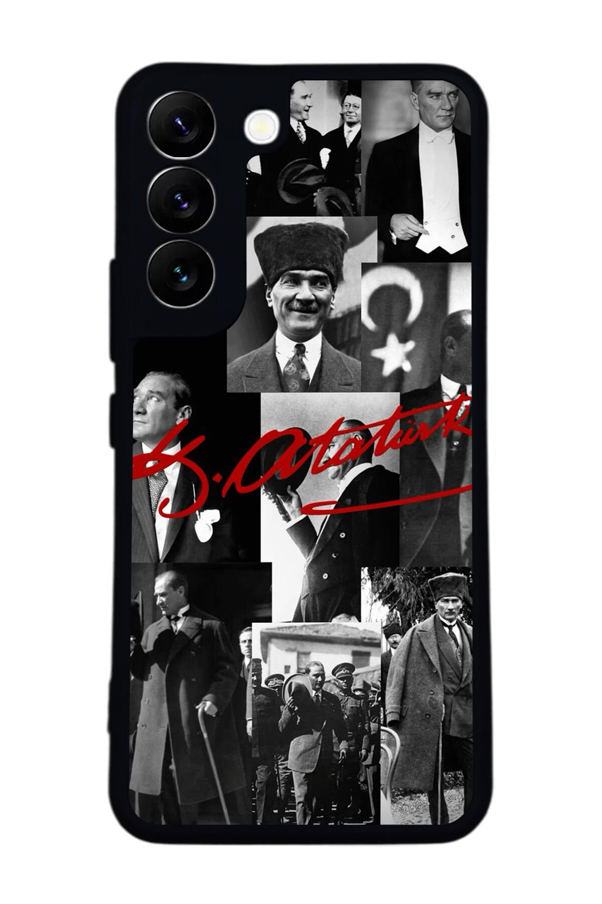 Samsung Galaxy S22 Uyumlu Mustafa Kemal Ataturk Tasarımlı Glossy Premium Kılıf