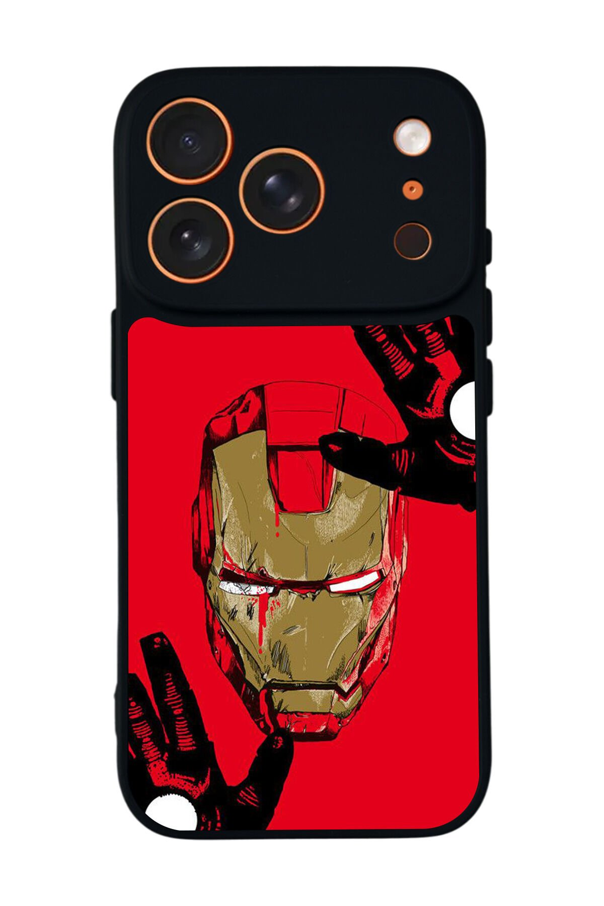 iPhone 17 Pro Max Uyumlu Iron Man ( Demir Adam ) Tasarımlı Glossy Premium Kılıf