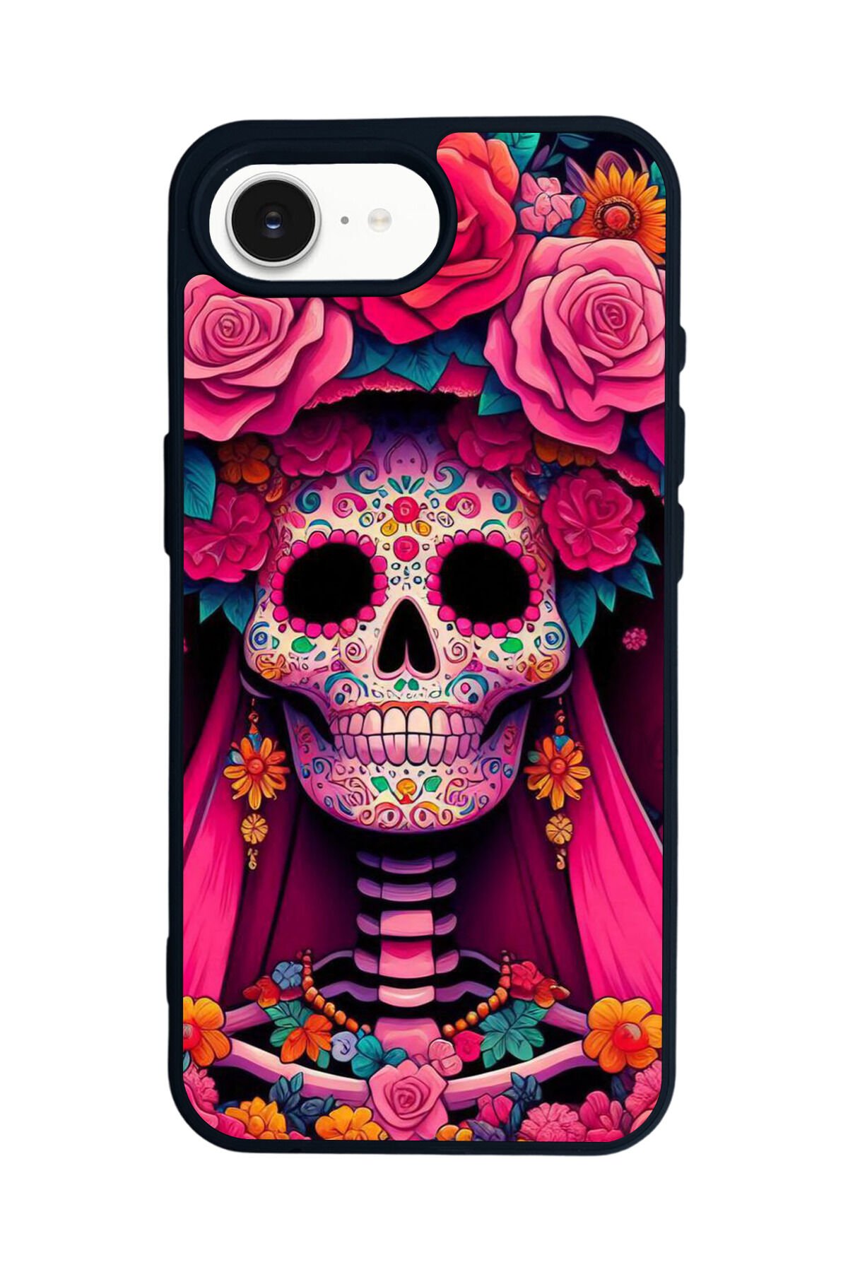 iPhone 16E Uyumlu KuruKafa Tasarımlı Glossy Premium Kılıf