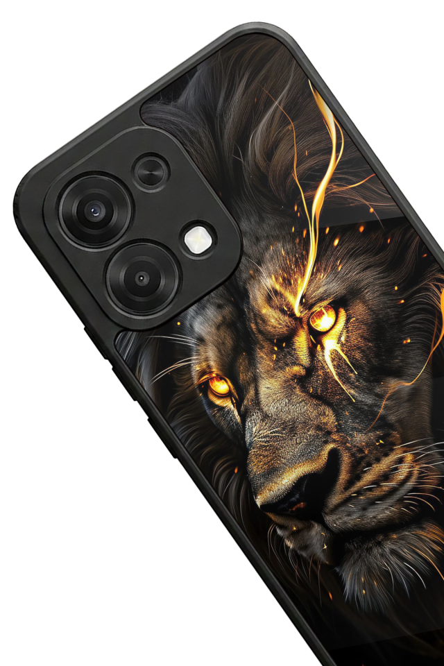 Oppo A6 Pro Uyumlu Aslan Tasarımlı Glossy Premium Kılıf