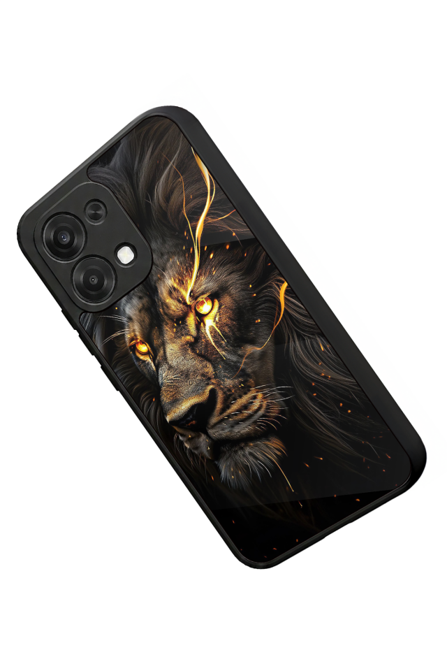 Oppo A6 Pro Uyumlu Aslan Tasarımlı Glossy Premium Kılıf