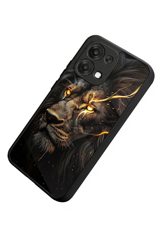 Oppo A6 Pro Uyumlu Aslan Tasarımlı Glossy Premium Kılıf