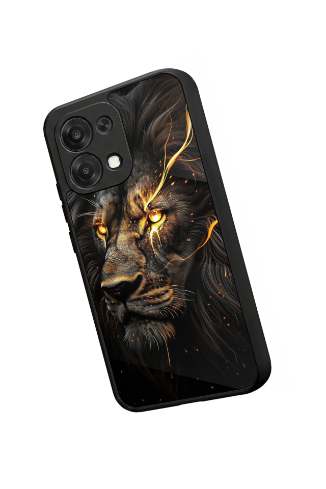 Oppo A6 Pro Uyumlu Aslan Tasarımlı Glossy Premium Kılıf