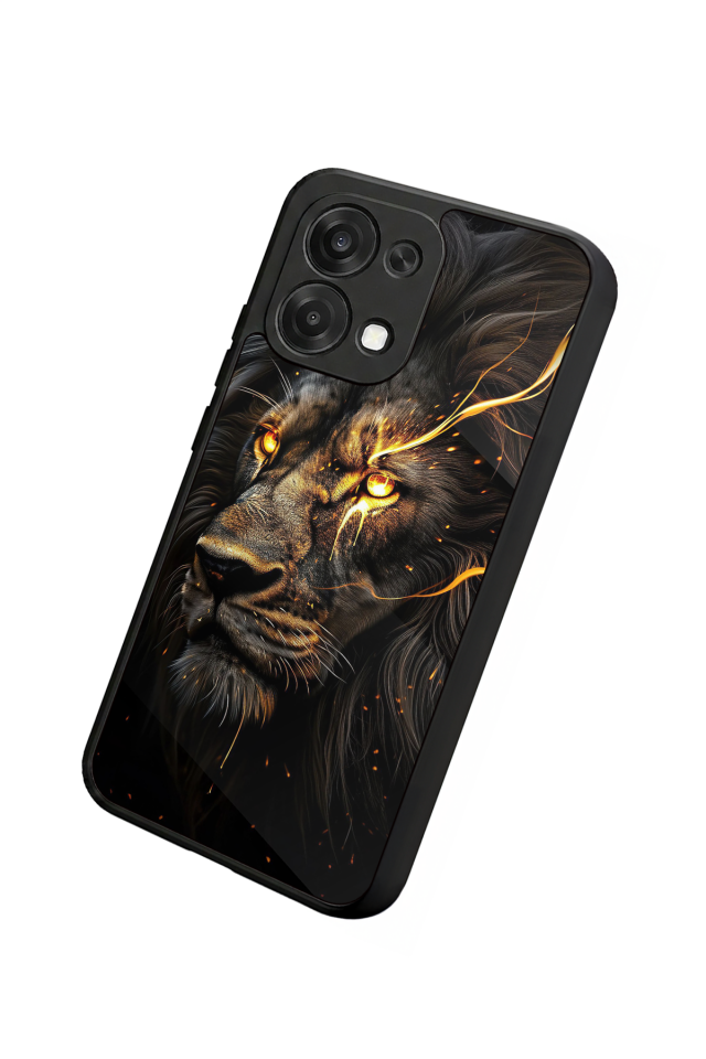 Oppo A6 Pro Uyumlu Aslan Tasarımlı Glossy Premium Kılıf