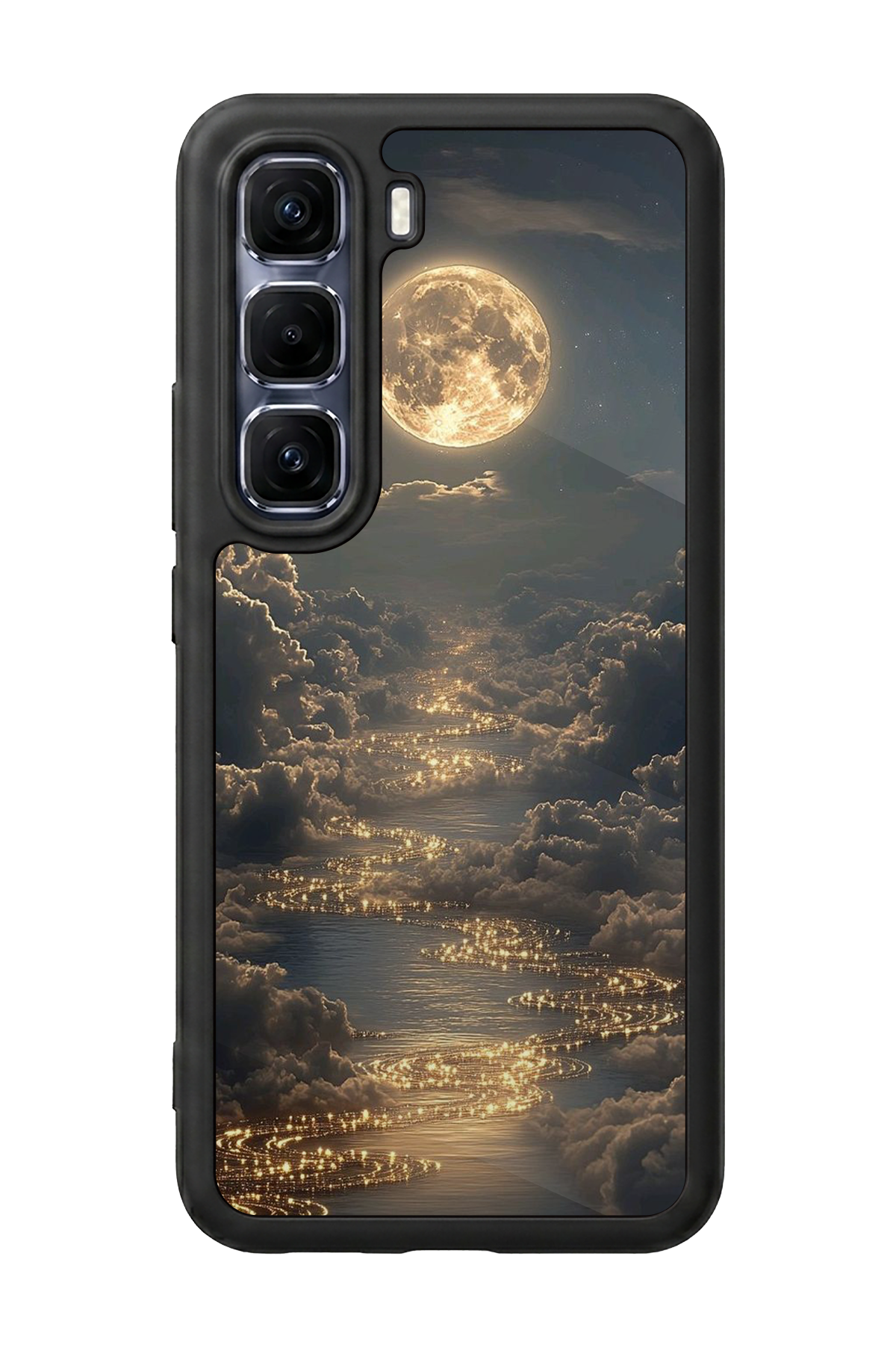 Infinix Hot 60 Pro Plus Uyumlu Ay Tasarımlı Glossy Premium Kılıf