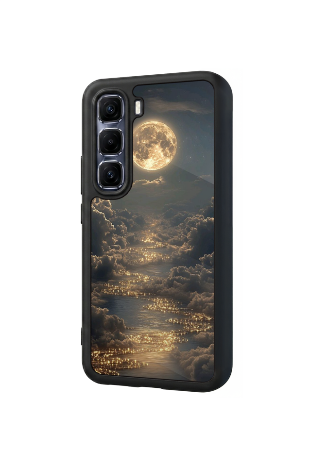 Infinix Hot 60 Pro Plus Uyumlu Ay Tasarımlı Glossy Premium Kılıf