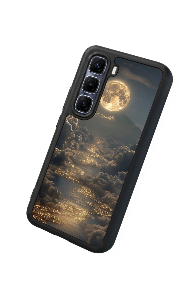 Infinix Hot 60 Pro Plus Uyumlu Ay Tasarımlı Glossy Premium Kılıf