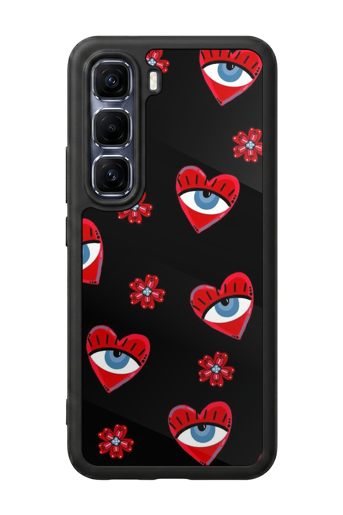Infinix Hot 60 Pro Plus Uyumlu Göz Tasarımlı Glossy Premium Kılıf