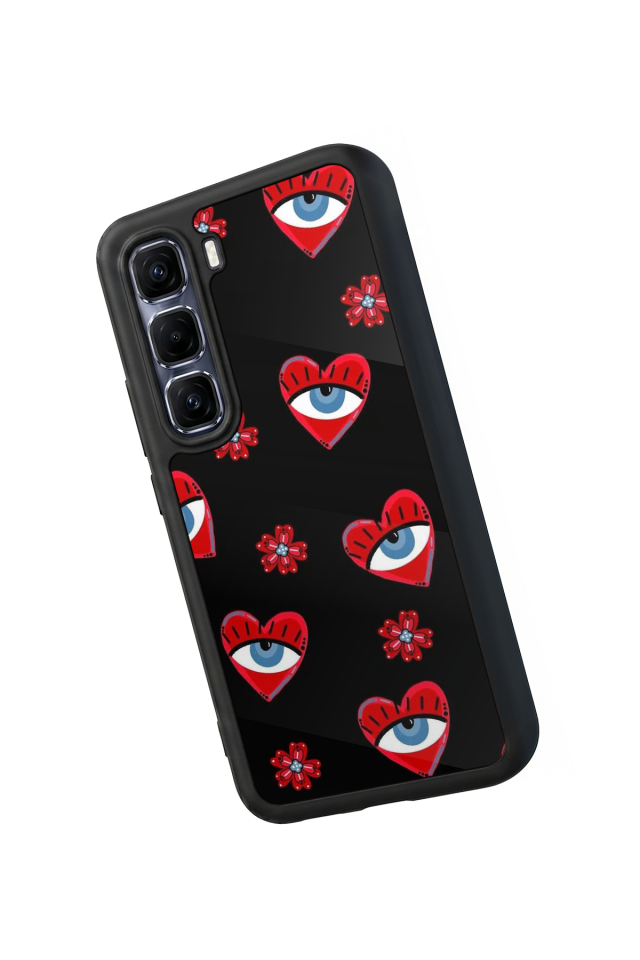 Infinix Hot 60 Pro Plus Uyumlu Göz Tasarımlı Glossy Premium Kılıf