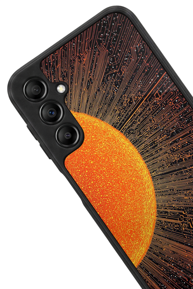 Samsung Galaxy A14 Uyumlu Güneş Tasarımlı Glossy Premium Kılıf