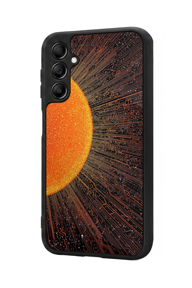 Samsung Galaxy A14 Uyumlu Güneş Tasarımlı Glossy Premium Kılıf