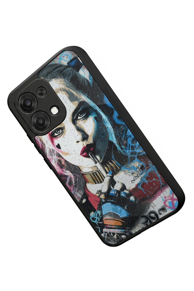 Oppo A6 Pro Uyumlu HarleyQueen Tasarımlı Glossy Premium Kılıf