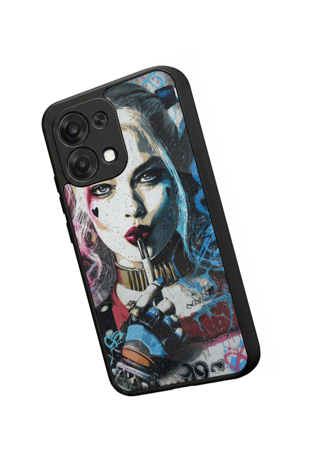 Oppo A6 Pro Uyumlu HarleyQueen Tasarımlı Glossy Premium Kılıf
