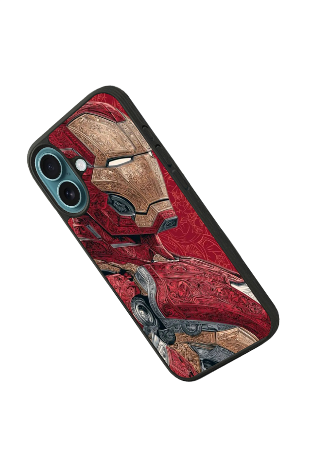 iPhone 16 Plus Uyumlu  Iron Man ( Demir Adam ) Tasarımlı Glossy Premium Kılıf