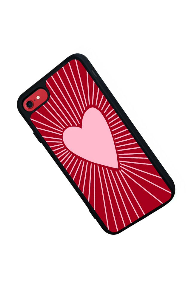 iPhone 8 Uyumlu Kalp Love Tasarımlı Glossy Premium Kılıf