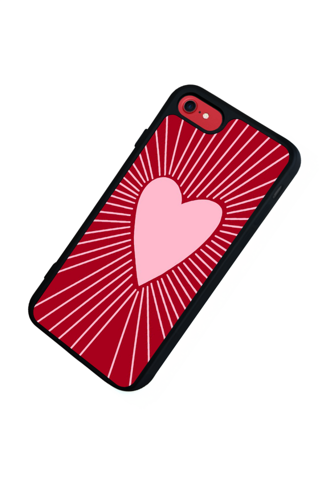 iPhone 8 Uyumlu Kalp Love Tasarımlı Glossy Premium Kılıf