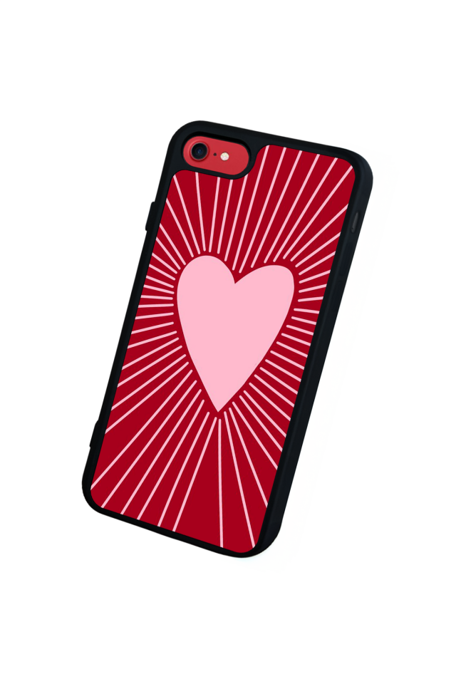 iPhone 8 Uyumlu Kalp Love Tasarımlı Glossy Premium Kılıf