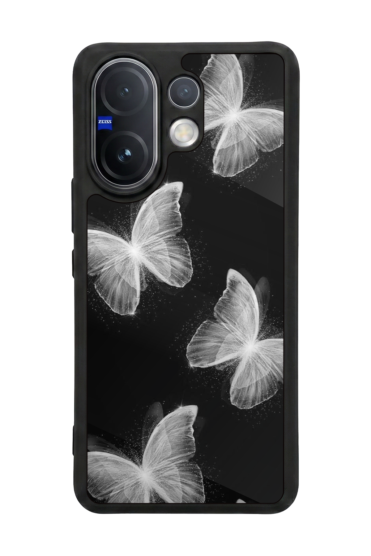 Vivo V60 Uyumlu Kelebek Tasarımlı Glossy Premium Kılıf