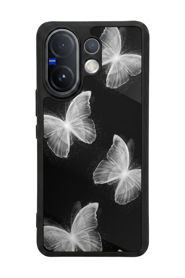 Vivo V60 Uyumlu Kelebek Tasarımlı Glossy Premium Kılıf