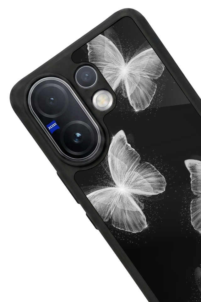 Vivo V60 Uyumlu Kelebek Tasarımlı Glossy Premium Kılıf