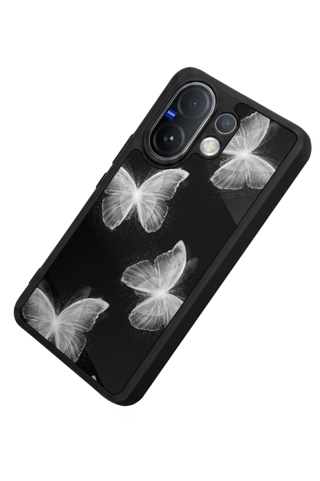 Vivo V60 Uyumlu Kelebek Tasarımlı Glossy Premium Kılıf