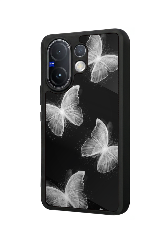 Vivo V60 Uyumlu Kelebek Tasarımlı Glossy Premium Kılıf