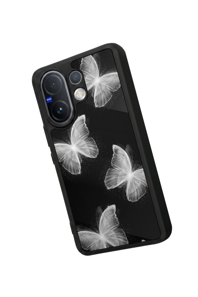 Vivo V60 Uyumlu Kelebek Tasarımlı Glossy Premium Kılıf