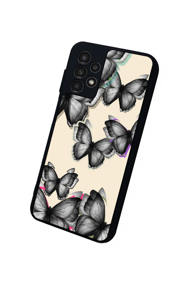 Samsung Galaxy A23 Uyumlu Kelebek Tasarımlı Glossy Premium Kılıf