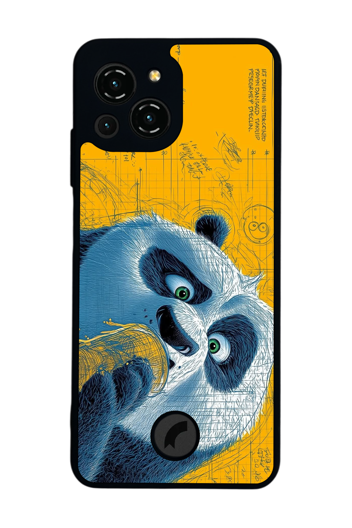 Reeder S23 Pro Max Uyumlu Kung Fu Panda Tasarımlı Glossy Premium Kılıf