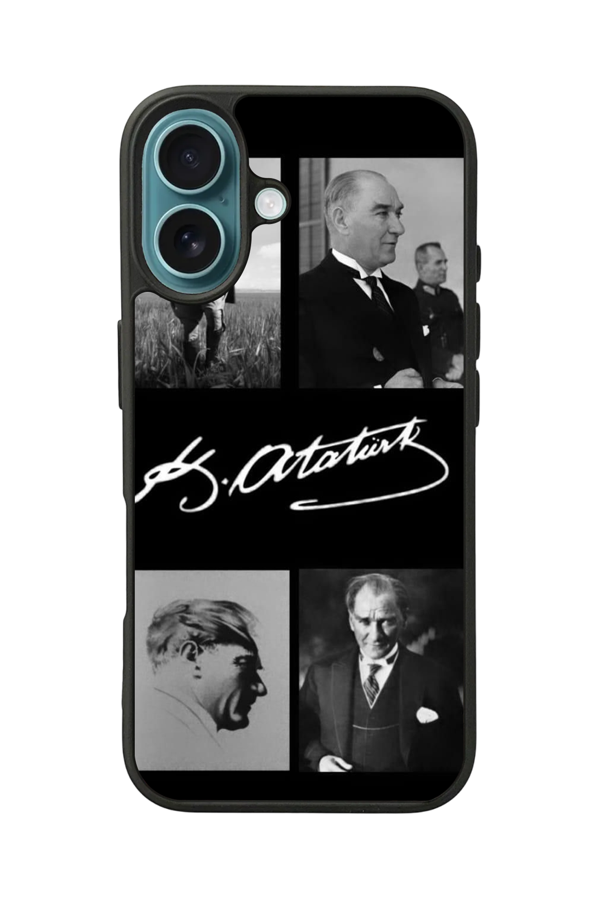 iPhone 16 Uyumlu Mustafa Kemal Ataturk Tasarımlı Glossy Premium Kılıf